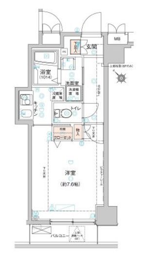 ハーモニーレジデンス月島 4階 間取り図