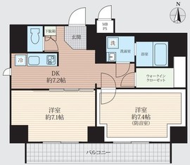 WHARF bo-on 住吉 1101 間取り図