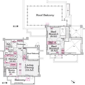 プライムアーバン新宿夏目坂タワーレジデンス 411 間取り図