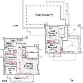 プライムアーバン新宿夏目坂タワーレジデンス 411 間取り図