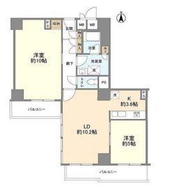 渋谷グランドハイツ 9階 間取り図
