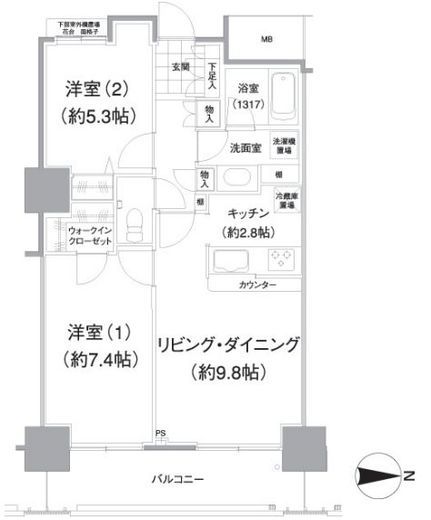 イストワール 1205 間取り図