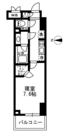 レジディア亀戸 1403 間取り図