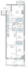 パークアクシス文京本郷 201 間取り図