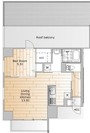 ルネスクラカタ 401 間取り図