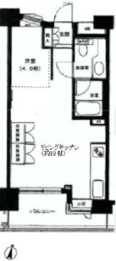 フリーディオ大崎 4階 間取り図