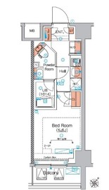 エストゥルース横浜蒔田 602 間取り図