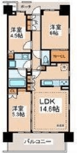 ブリリア湘南辻堂海浜公園 3階 間取り図