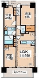 ブリリア湘南辻堂海浜公園 3階 間取り図