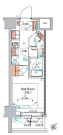 エストゥルース横浜蒔田 803 間取り図
