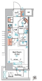 エストゥルース横浜蒔田 705 間取り図