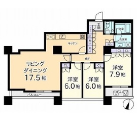 グランパークハイツ 1704 間取り図