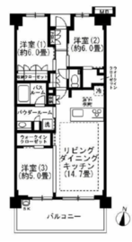 Nisshin Grandpalace茅ヶ崎東海岸 (ニッシングランパレス茅ヶ崎東海岸) 2階 間取り図
