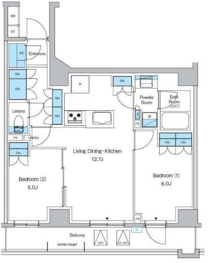 プレディアコート西葛西 402 間取り図