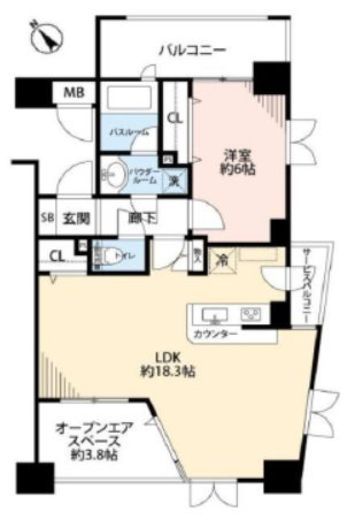 グランシティ東陽町Ⅱ 3階 間取り図