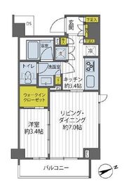 イニシアイオ新宿夏目坂 2階 間取り図