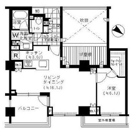 プラウド恵比寿 4階 間取り図