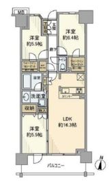 クレストシティ木場 6階 間取り図