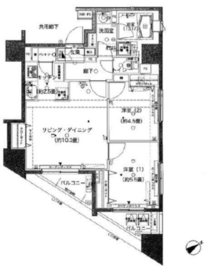 ロアール茅場町 9階 間取り図