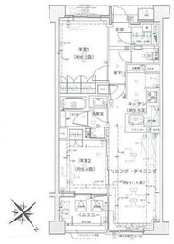 ザ・パークハウス大井町レジデンス 4階 間取り図