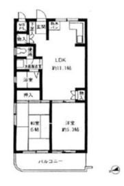 プラージュ高田馬場 206 間取り図