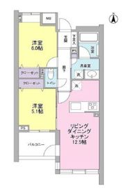 デュエット北千住マキア 406 間取り図