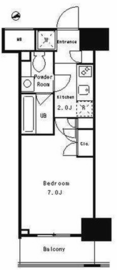 パークキューブ武蔵小杉 204 間取り図