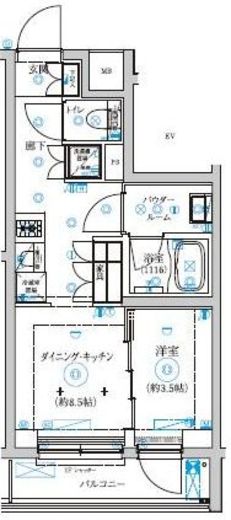 セジョリ武蔵小杉 101 間取り図