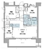 クレストコート東中野 1201 間取り図