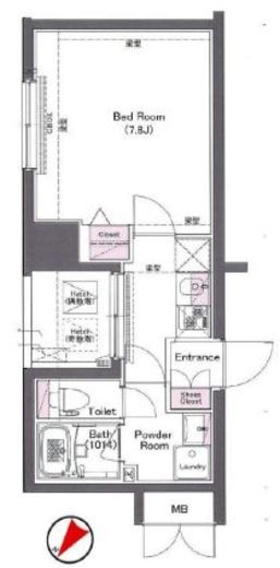 ログ勝どき 6階 間取り図