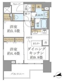 イニシア上野根岸 9階 間取り図