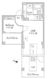 ルミーク早稲田 403 間取り図