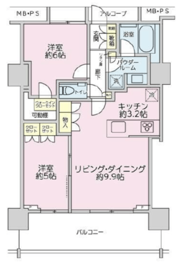 プラウドシティ蒲田 12階 間取り図