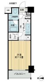 パークリュクス白金mono グレージュ 5階 間取り図