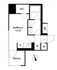 リビオレゾン新虎通り 9階 間取り図
