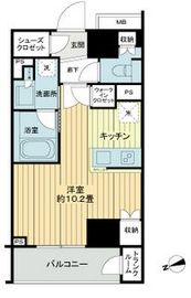 グローリオ新宿夏目坂 3階 間取り図