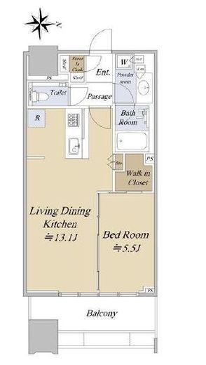 シティタワー銀座東 13階 間取り図