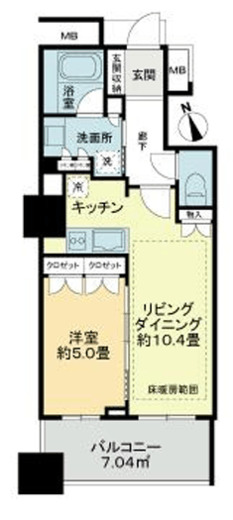 ザ・スカイクルーズタワー 10階 間取り図