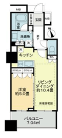 ザ・スカイクルーズタワー 10階 間取り図