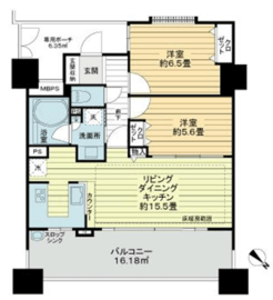 ライオンズ相模大野ステーションエアリスタ 8階 間取り図