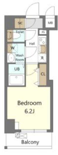 S-RESIDENCE横濱吉野町burgeon (エスレジデンス横濱吉野町バージョン) 503 間取り図