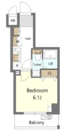 S-RESIDENCE横濱吉野町burgeon (エスレジデンス横濱吉野町バージョン) 504 間取り図