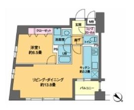カスタリア茅場町 6階 間取り図