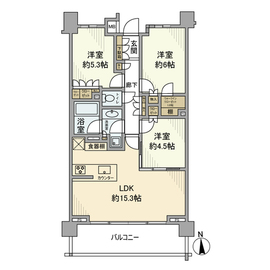 パークホームズ中野中央フォーシーズンズコート 4階 間取り図