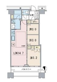 富久クロスコンフォートタワー(Tomihisa Cross)  53階 間取り図