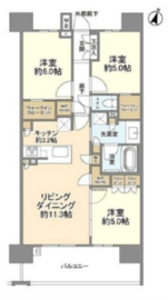 ブランズシティ湘南台 8階 間取り図