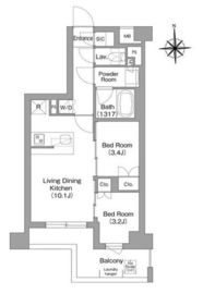 コンフォリア・リヴ大森西 312 間取り図