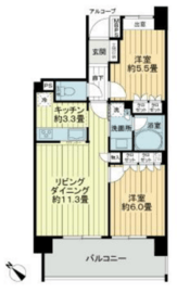 ライオンズステージ西日暮里 9階 間取り図