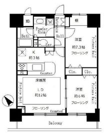 サンクレール荒川ブランガーデン 1702 間取り図