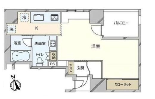 ベラカーサ秋葉原 9階 間取り図